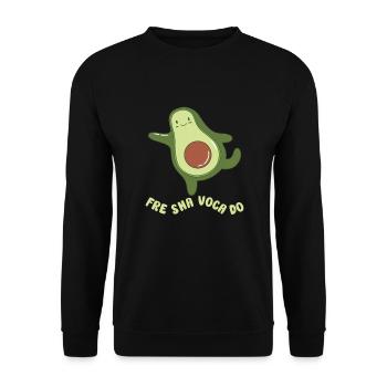 funny Avocado avocado pun avocado lover - Unisex Pullover - Schwarz - Vorne - Alina (178cm) & Michal (187cm)