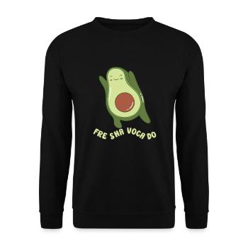 funny Avocado avocado pun avocado lover - Unisex Pullover - Schwarz - Vorne - Alina (178cm) & Michal (187cm)