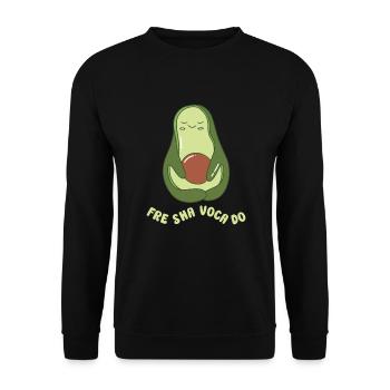 funny Avocado avocado pun avocado lover - Unisex Pullover - Schwarz - Vorne - Alina (178cm) & Michal (187cm)