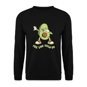 funny Avocado avocado pun avocado lover - Unisex Pullover - Schwarz - Vorne - Alina (178cm) & Michal (187cm)