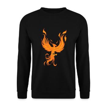 Phoenix Bird Mythical Creatures - Unisex Sweatshirt - black - Front - Alina (178cm) & Michal (187cm)