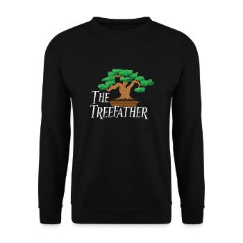 Bonsai Japan Silhouette Gardener Gardening Lover - Unisex Sweatshirt - black - Front - Alina (178cm) & Michal (187cm)