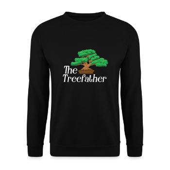 Bonsai Japan Silhouette Gardener Gardening Lover - Unisex Sweatshirt - black - Front - Alina (178cm) & Michal (187cm)