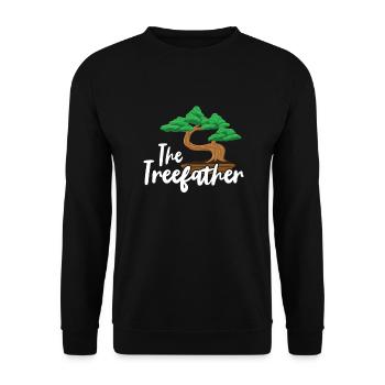 Bonsai Japan Silhouette Gardener Gardening Lover - Unisex Sweatshirt - black - Front - Alina (178cm) & Michal (187cm)