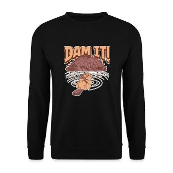Beaver Fan Beaver Lover Funny Beaver Gift - Unisex Sweatshirt - black - Front - Alina (178cm) & Michal (187cm)