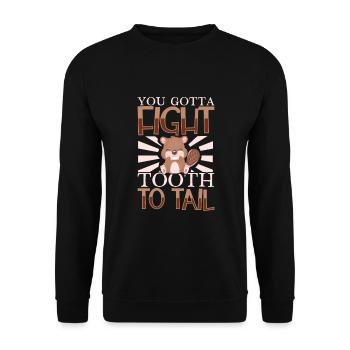 Beaver Fan Beaver Lover Funny Beaver Gift - Unisex Sweatshirt - black - Front - Alina (178cm) & Michal (187cm)