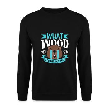 Beaver Fan Beaver Lover Funny Beaver Gift - Unisex Sweatshirt - black - Front - Alina (178cm) & Michal (187cm)