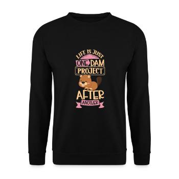 Beaver Fan Beaver Lover Funny Beaver Gift - Unisex Sweatshirt - black - Front - Alina (178cm) & Michal (187cm)