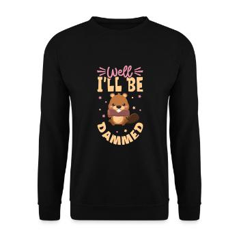 Beaver Fan Beaver Lover Funny Beaver Gift - Unisex Sweatshirt - black - Front - Alina (178cm) & Michal (187cm)