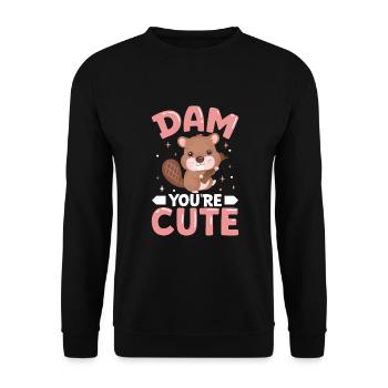 Beaver Fan Beaver Lover Funny Beaver Gift - Unisex Sweatshirt - black - Front - Alina (178cm) & Michal (187cm)
