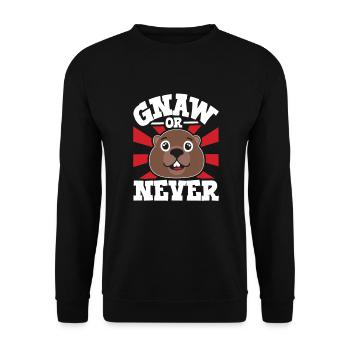 Beaver Fan Beaver Lover Funny Beaver Gift - Unisex Sweatshirt - black - Front - Alina (178cm) & Michal (187cm)