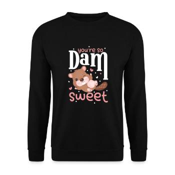 Beaver Fan Beaver Lover Funny Beaver Gift - Unisex Sweatshirt - black - Front - Alina (178cm) & Michal (187cm)