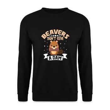 Beaver Fan Beaver Lover Funny Beaver Gift - Unisex Sweatshirt - black - Front - Alina (178cm) & Michal (187cm)