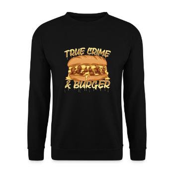 True Crime Murder Spy Crime Interest Gift Idea - Unisex Pullover - Schwarz - Vorne - Alina (178cm) & Michal (187cm)