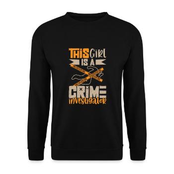 True Crime Murder Spy Crime Intérêt Idée cadeau - Sweat-shirt Unisexe - noir - Devant - Alina (178cm) & Michal (187cm)