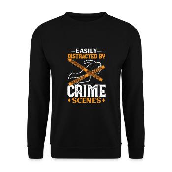 True Crime Murder Spy Crime Interest Gift Idea - Unisex Pullover - Schwarz - Vorne - Alina (178cm) & Michal (187cm)