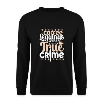 True Crime Murder Spy Crime Interest Gift Idea - Unisex Pullover - Schwarz - Vorne - Alina (178cm) & Michal (187cm)