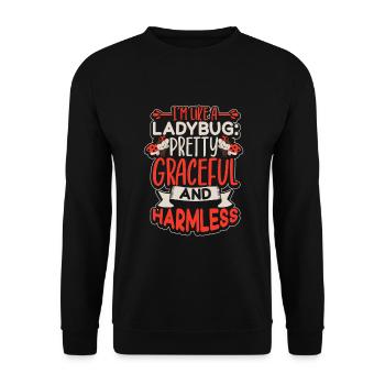 Coccinelle Coccinelle Entomologie Insectes - Sweat-shirt Unisexe - noir - Devant - Alina (178cm) & Michal (187cm)