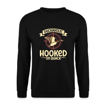 Duck Hunt Duck Hunter Bird Hunting Duck Hunting - Unisex Sweatshirt - black - Front - Alina (178cm) & Michal (187cm)