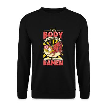 Ramen Fan Japanese Food Ramen Girl Japanese Noodle - Unisex Pullover - Schwarz - Vorne - Alina (178cm) & Michal (187cm)