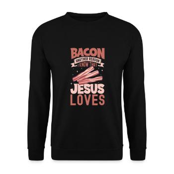 Amateur de bacon drôle Bacon célèbre nourriture Keto - Sweat-shirt Unisexe - noir - Devant - Alina (178cm) & Michal (187cm)