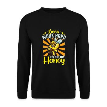 Apiculture apiculteur apiculteur rucher - Sweat-shirt Unisexe - noir - Devant - Alina (178cm) & Michal (187cm)