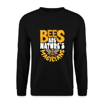 Apiculture apiculteur apiculteur rucher - Sweat-shirt Unisexe - noir - Devant - Alina (178cm) & Michal (187cm)