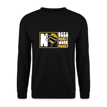 Apiculture apiculteur apiculteur rucher - Sweat-shirt Unisexe - noir - Devant - Alina (178cm) & Michal (187cm)