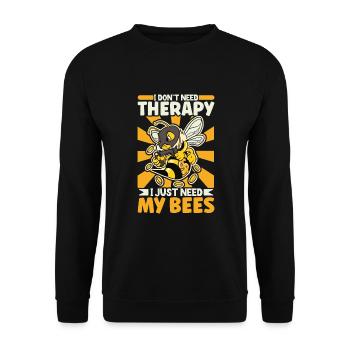 Apiculture apiculteur apiculteur rucher - Sweat-shirt Unisexe - noir - Devant - Alina (178cm) & Michal (187cm)