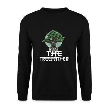 Bonsai Japan Silhouette Gardener Gardening Lover - Unisex Sweatshirt - black - Front - Alina (178cm) & Michal (187cm)