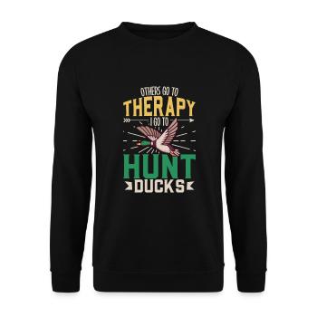 Duck Hunt Duck Hunter Bird Hunting Duck Hunting - Unisex Sweatshirt - black - Front - Alina (178cm) & Michal (187cm)