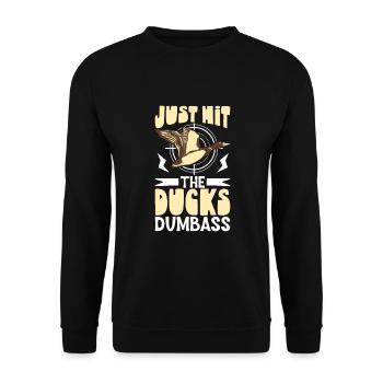 Duck Hunt Duck Hunter Bird Hunting Duck Hunting - Unisex Sweatshirt - black - Front - Alina (178cm) & Michal (187cm)