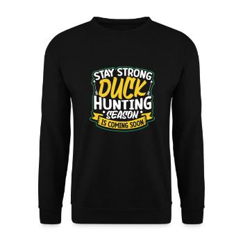 Duck Hunt Duck Hunter Bird Hunting Duck Hunting - Unisex Sweatshirt - black - Front - Alina (178cm) & Michal (187cm)
