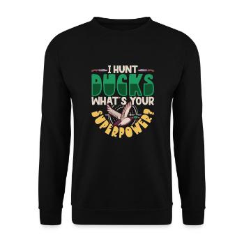 Duck Hunt Duck Hunter Bird Hunting Duck Hunting - Unisex Sweatshirt - black - Front - Alina (178cm) & Michal (187cm)