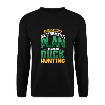 Duck Hunt Duck Hunter Bird Hunting Duck Hunting - Unisex Sweatshirt - black - Front - Alina (178cm) & Michal (187cm)