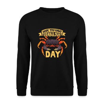 Crab crab crab whisperer crab hunting fisherman - Unisex Sweatshirt - black - Front - Alina (178cm) & Michal (187cm)