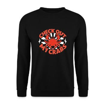 Crab crab crab whisperer crab hunting fisherman - Unisex Sweatshirt - black - Front - Alina (178cm) & Michal (187cm)
