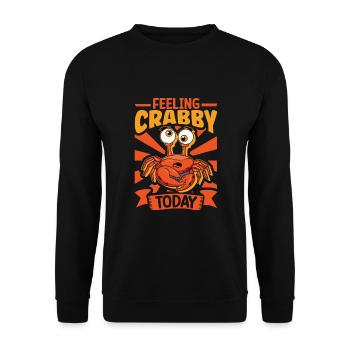 Crab crab crab whisperer crab hunting fisherman - Unisex Sweatshirt - black - Front - Alina (178cm) & Michal (187cm)