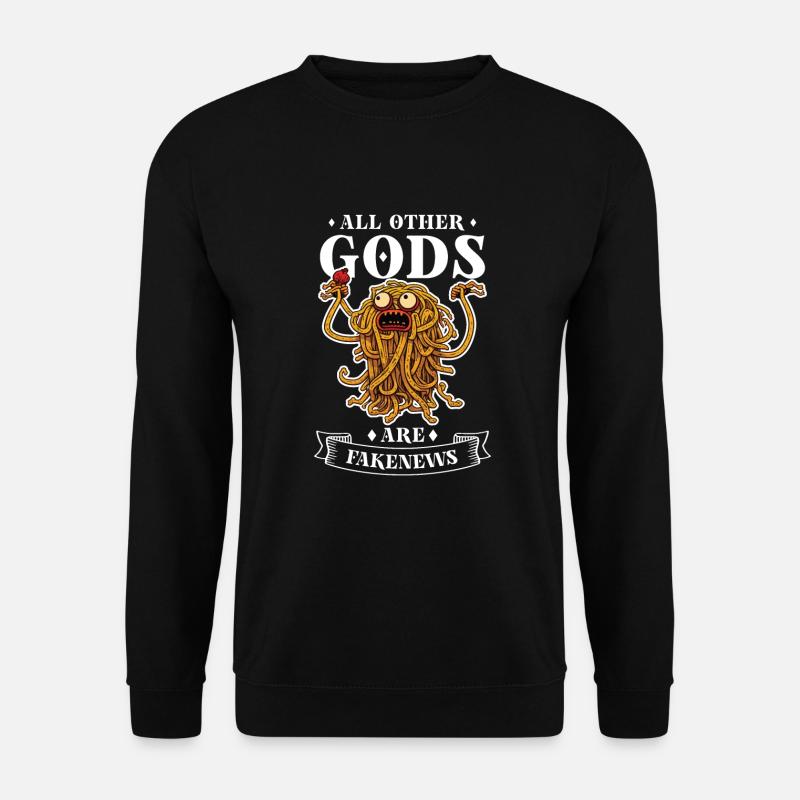 Atheistic Atheism Flying Spaghetti - Unisex Sweatshirt - black