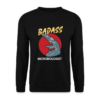 Microbiologiste Microbiologie Microbiologie Staph Biologie - Sweat-shirt Unisexe - noir - Devant - Alina (178cm) & Michal (187cm)