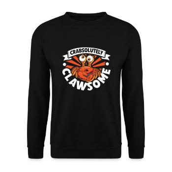 Crab crab crab whisperer crab hunting fisherman - Unisex Sweatshirt - black - Front - Alina (178cm) & Michal (187cm)