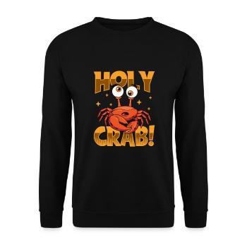 crab crab crab whisperer crab hunter fisherman - Unisex Sweatshirt - black - Front - Alina (178cm) & Michal (187cm)