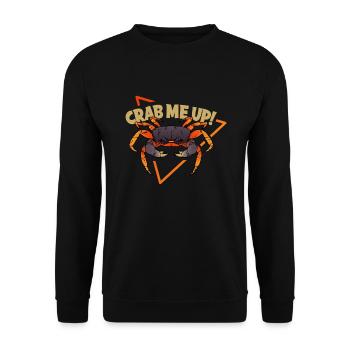 Crab crab crab whisperer crab hunting fisherman - Unisex Sweatshirt - black - Front - Alina (178cm) & Michal (187cm)