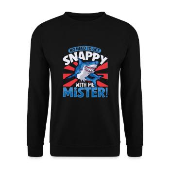 Shark Ocean Predator Plongée sous-marine - Sweat-shirt Unisexe - noir - Devant - Alina (178cm) & Michal (187cm)