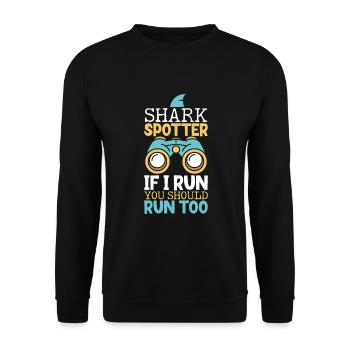Shark Ocean Predator Plongée sous-marine - Sweat-shirt Unisexe - noir - Devant - Alina (178cm) & Michal (187cm)