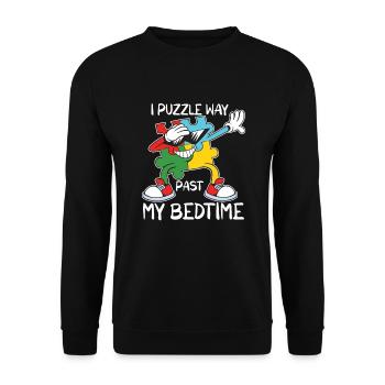 Puzzle Lover Jigzaw Puzzle Jeu de société Puzzler - Sweat-shirt Unisexe - noir - Devant - Alina (178cm) & Michal (187cm)