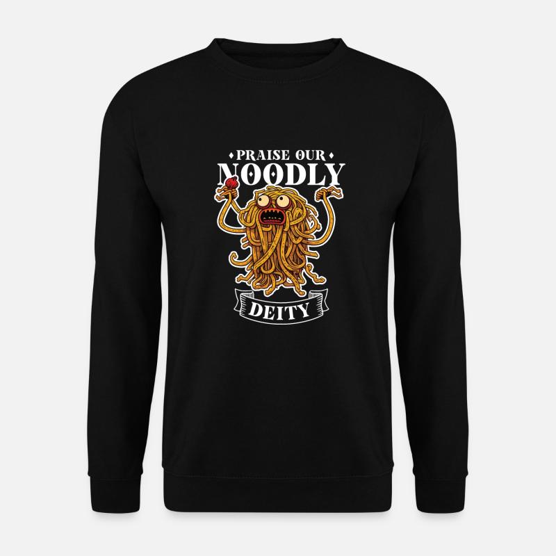 Atheistischer Atheismus Fliegende Spaghetti - Unisex Pullover - Schwarz