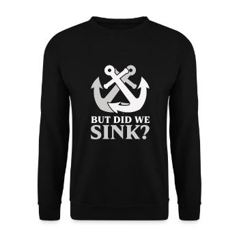 Bateau papa Capitaine Pontoon Sailor Croisière - Sweat-shirt Unisexe - noir - Devant - Alina (178cm) & Michal (187cm)