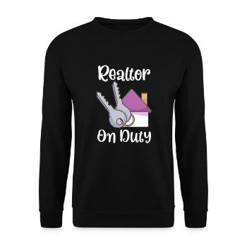 Real Estate Agent Realtor Home Closing Investor - Unisex Sweatshirt - black - Front - Alina (178cm) & Michal (187cm)