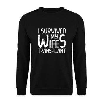 Kidney Transplant Kidney Donor Kidney Disease - Unisex Sweatshirt - black - Front - Alina (178cm) & Michal (187cm)